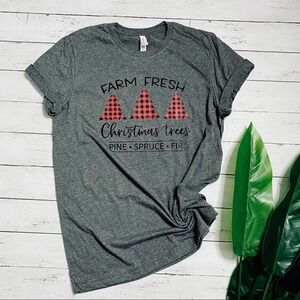 Farm Fresh Christmas Trees Tee Size Large